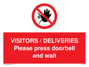 visitors--deliveries-please-press-doorbell-and-wait-sign-~