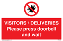 visitors--deliveries-please-press-doorbell-and-wait-sign-~