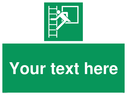 custom-emergency-escape-ladder-sign-add-your-own-custom-text-normal-delivery-tim~