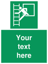 custom-emergency-escape-ladder-sign-add-your-own-custom-text-normal-delivery-tim~