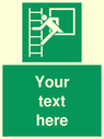 custom-emergency-escape-ladder-sign-add-your-own-custom-text-normal-delivery-tim~