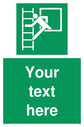 custom-emergency-escape-ladder-sign-add-your-own-custom-text-normal-delivery-tim~