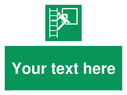 custom-emergency-escape-ladder-sign-add-your-own-custom-text-normal-delivery-tim~