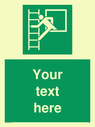 custom-emergency-escape-ladder-sign-add-your-own-custom-text-normal-delivery-tim~