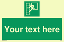 custom-emergency-escape-ladder-sign-add-your-own-custom-text-normal-delivery-tim~
