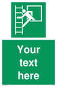 custom-emergency-escape-ladder-sign-add-your-own-custom-text-normal-delivery-tim~