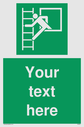 custom-emergency-escape-ladder-sign-add-your-own-custom-text-normal-delivery-tim~