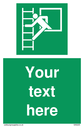 custom-emergency-escape-ladder-sign-add-your-own-custom-text-normal-delivery-tim~