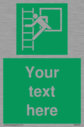 custom-emergency-escape-ladder-sign-add-your-own-custom-text-normal-delivery-tim~