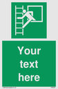 custom-emergency-escape-ladder-sign-add-your-own-custom-text-normal-delivery-tim~
