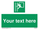 custom-emergency-escape-ladder-sign-add-your-own-custom-text-normal-delivery-tim~