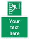custom-emergency-escape-ladder-sign-add-your-own-custom-text-normal-delivery-tim~