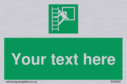 custom-emergency-escape-ladder-sign-add-your-own-custom-text-normal-delivery-tim~