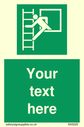 custom-emergency-escape-ladder-sign-add-your-own-custom-text-normal-delivery-tim~