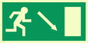 fire-exit--emergency-exit-sign-with-arrow-diagonally-down-and-right-with-running~