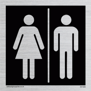 male & female toilet symbols - toilet door sign