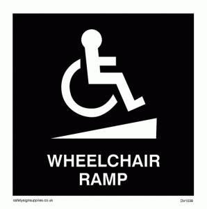 wheelchair ramp disability sign from Safety Sign Supplies