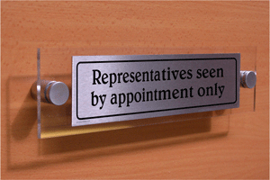representatives seen by appointment only - sign