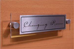 changing room - door sign