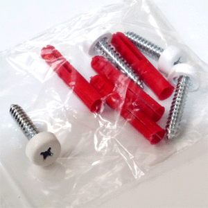 no.8 screws with white cap