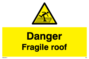 danger fragile roof