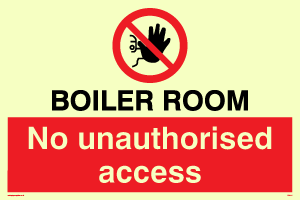 Boiler room. No unauthorised access
