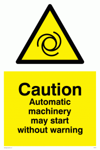 Automatic machinery may start