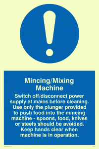 mincing/mixing machine rules