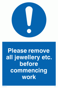 Remove all jewellery for work