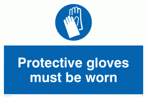 protective gloves must be worn