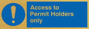 access to permit holders only