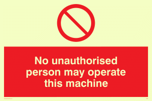 operate machine unauthorised
