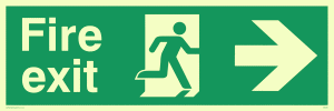 Fire Exit Right Sign