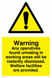 any operatives found urinating