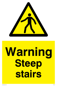 Warning Steep stairs