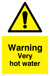 Warning Very hot water