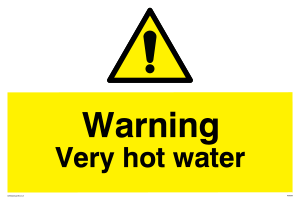 Warning Very hot water