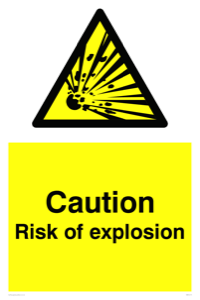 Caution Risk of explosion