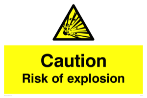 Caution Risk of explosion