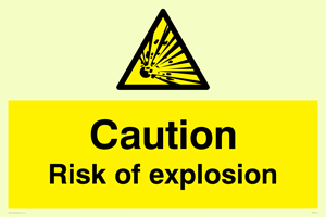 Caution Risk of explosion