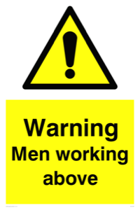 Warning Men working above