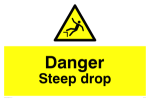 Danger Steep drop