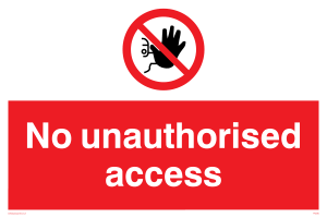 No unauthorised access