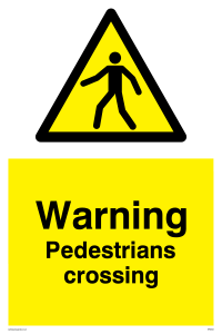 Warning Pedestrians crossing