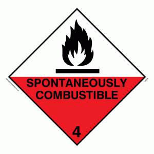 spontaneously combustible