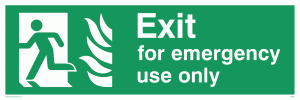 exit for emergency use only - safety sign