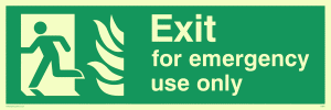 exit for emergency use only - safety sign