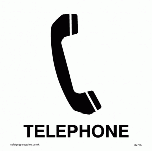 telephone sign from Safety Sign Supplies