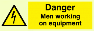 danger men working on equipment