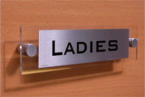 ladies - toilet door sign